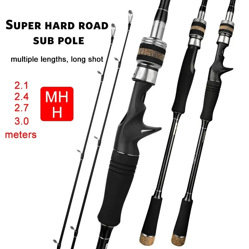 HUNTING Super Hard MH+H Double Tips Spinning Fishing Rod