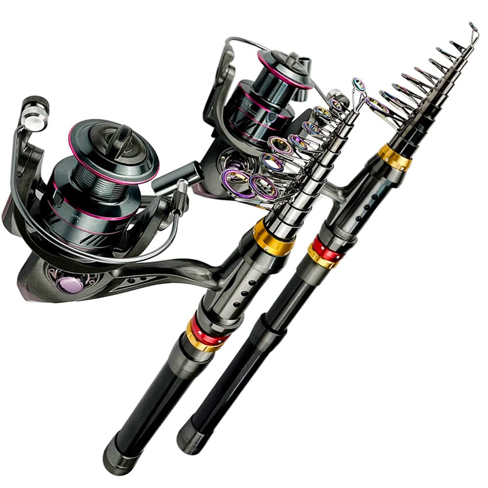 Travel Fishing Set Telescopic Fishing Rod Combo