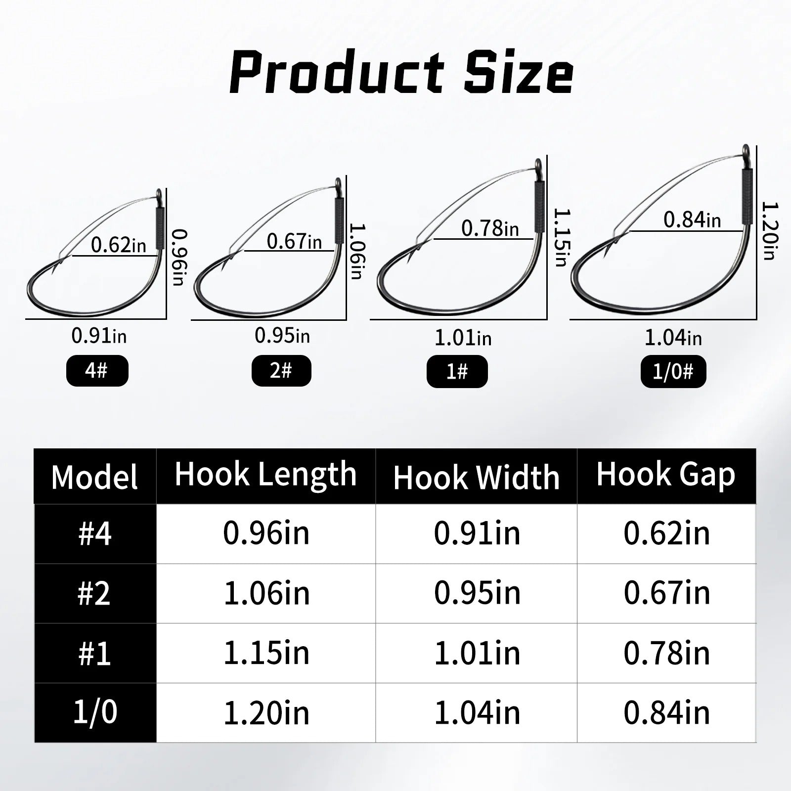 9KM Weedless Wacky Rig Hooks