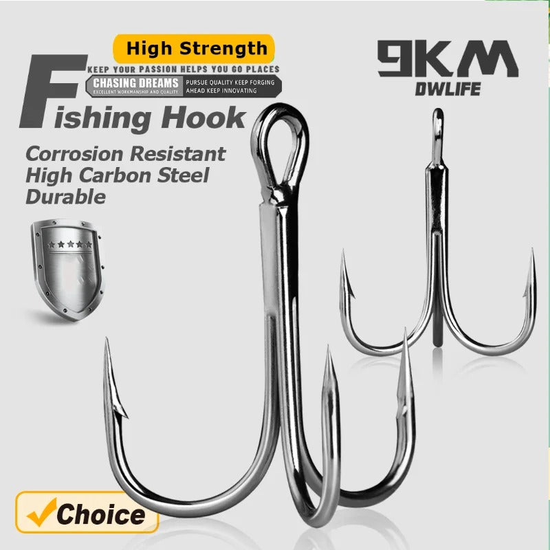 Barbed Treble Fishing hooks