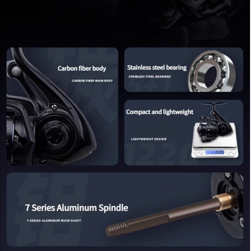 Mavllos Scylla 800S and 1000S Carbon Fiber Micro Spinning Reels
