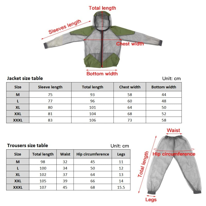 Outdoor Mosquito Repellent Suit